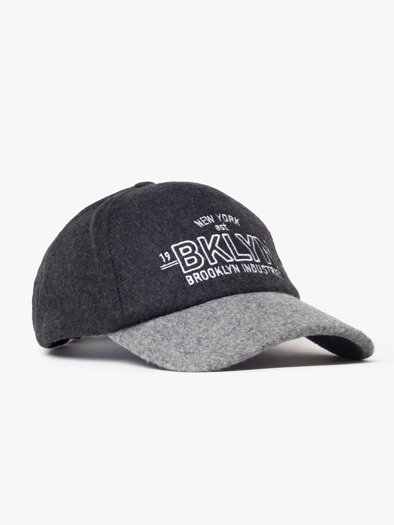 BKLYN Logo Cap in Dark Grey - BROOKLYN INDUSTRIES