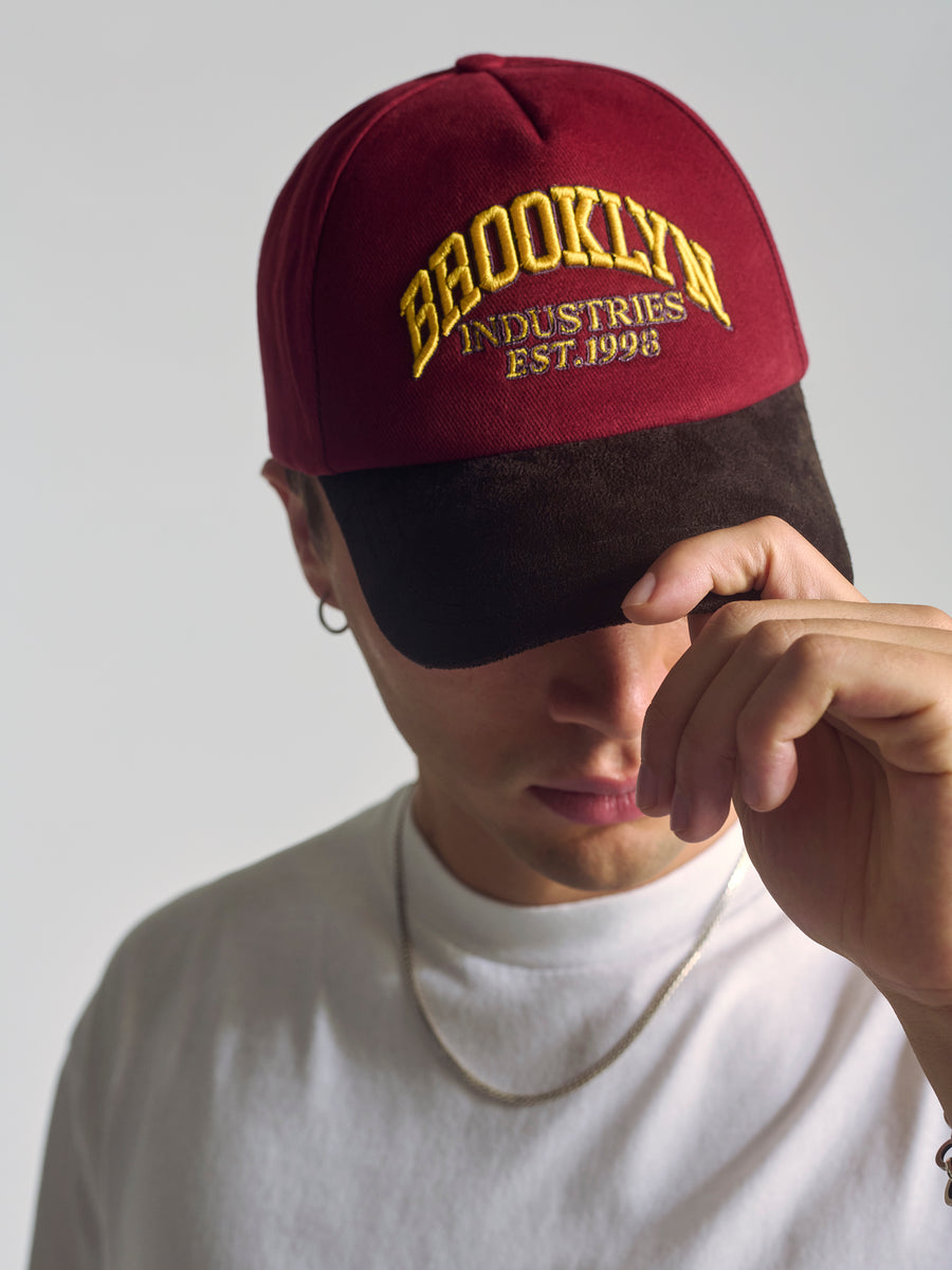 BKI Logo Cap in Bordeaux - BROOKLYN INDUSTRIES