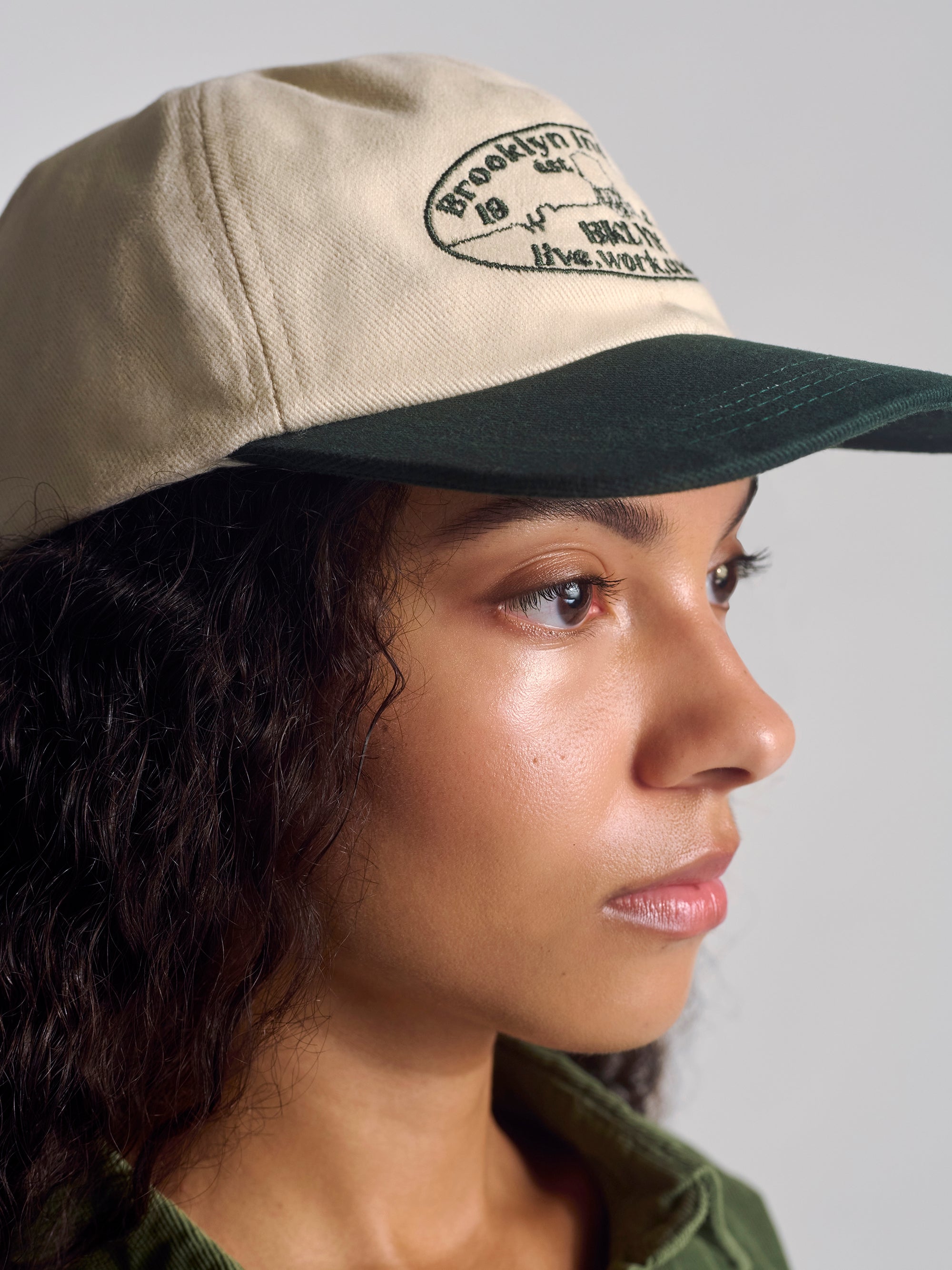 BKI Logo Cap in Beige - BROOKLYN INDUSTRIES