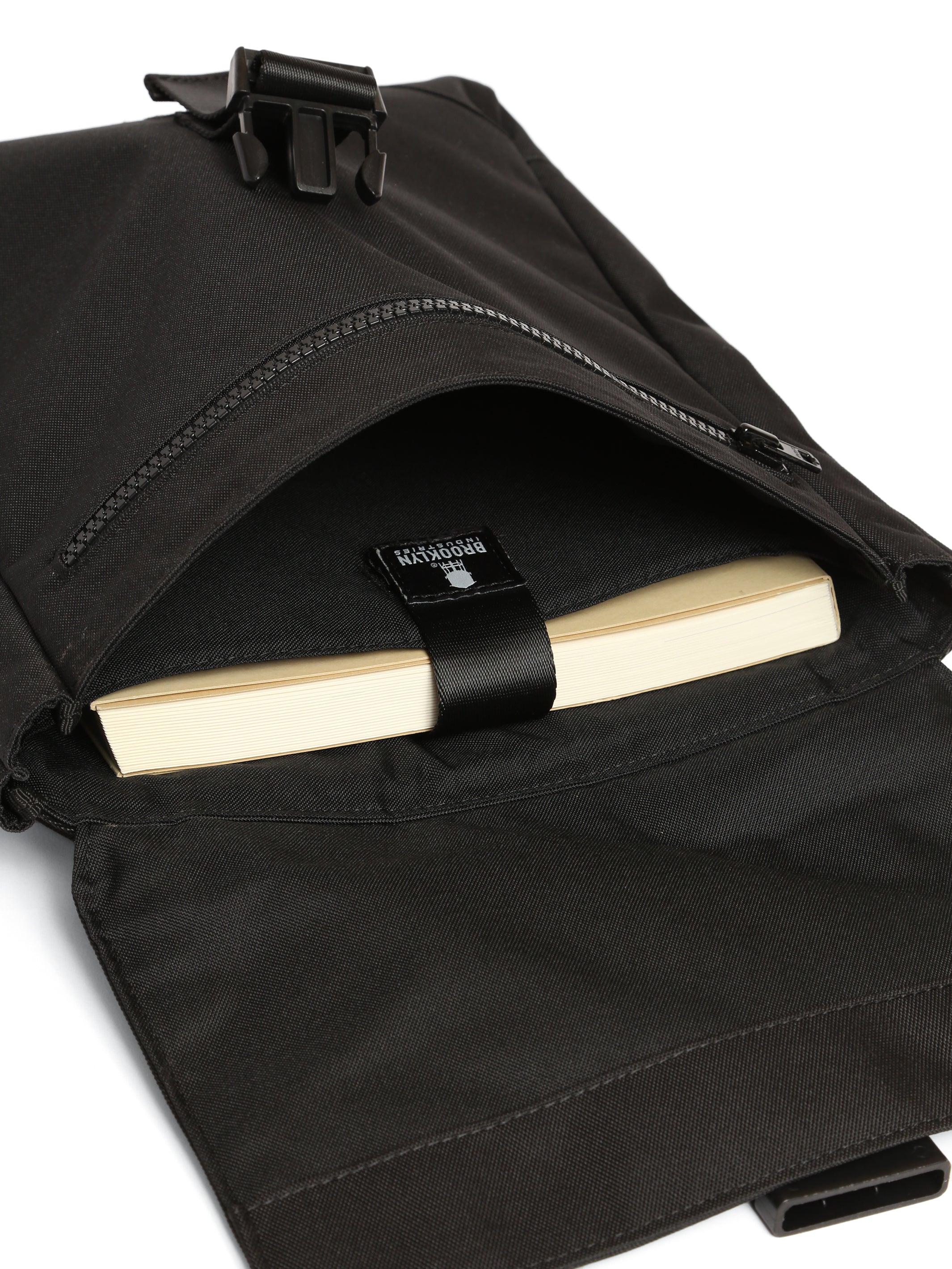 Buckle Flap Backpack in Black - BROOKLYN INDUSTRIES