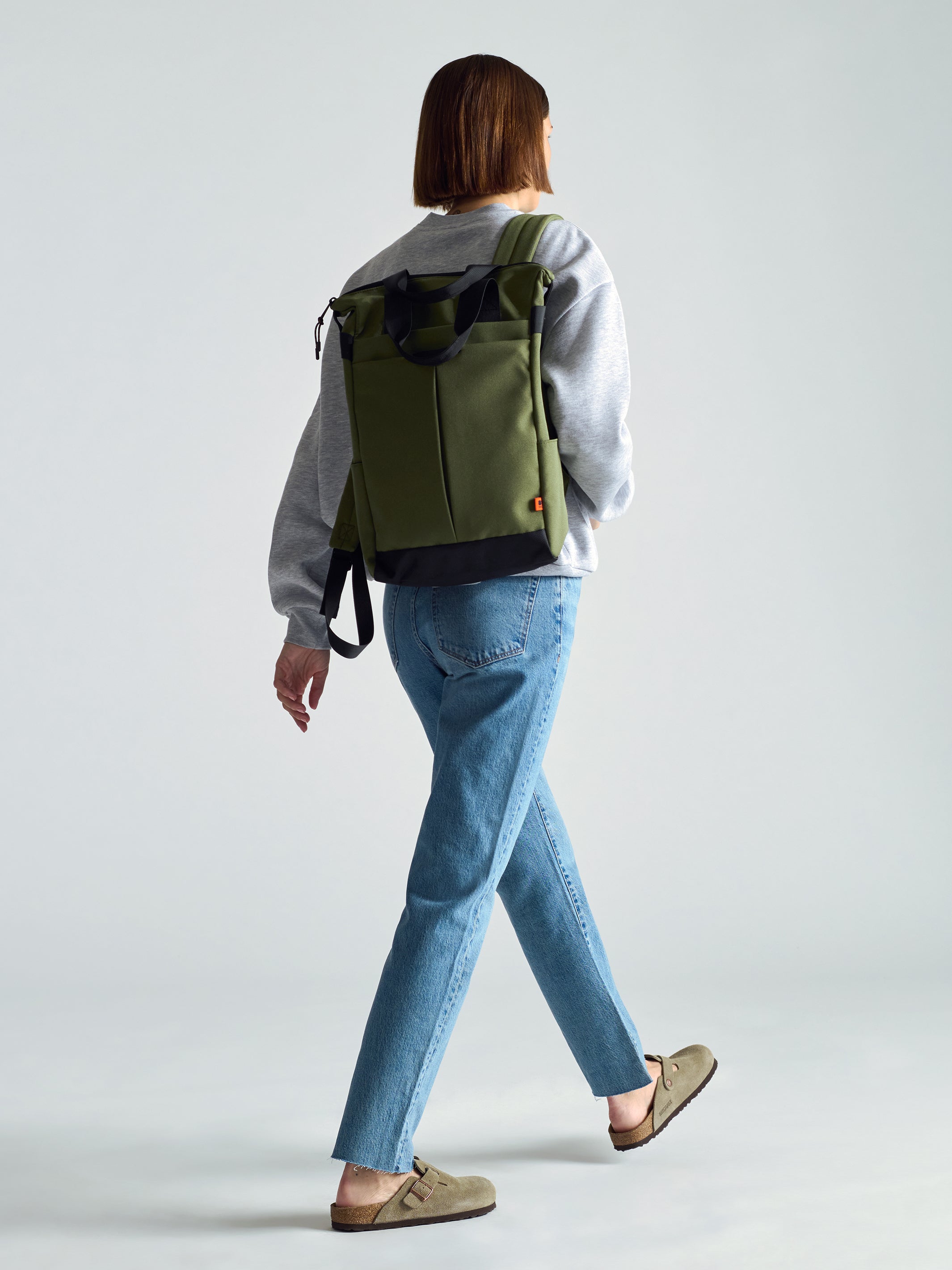 Utility Backpack in Khaki - BROOKLYN INDUSTRIES