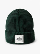 Waffle Knit Logo Beanie in Pine Green - BROOKLYN INDUSTRIES