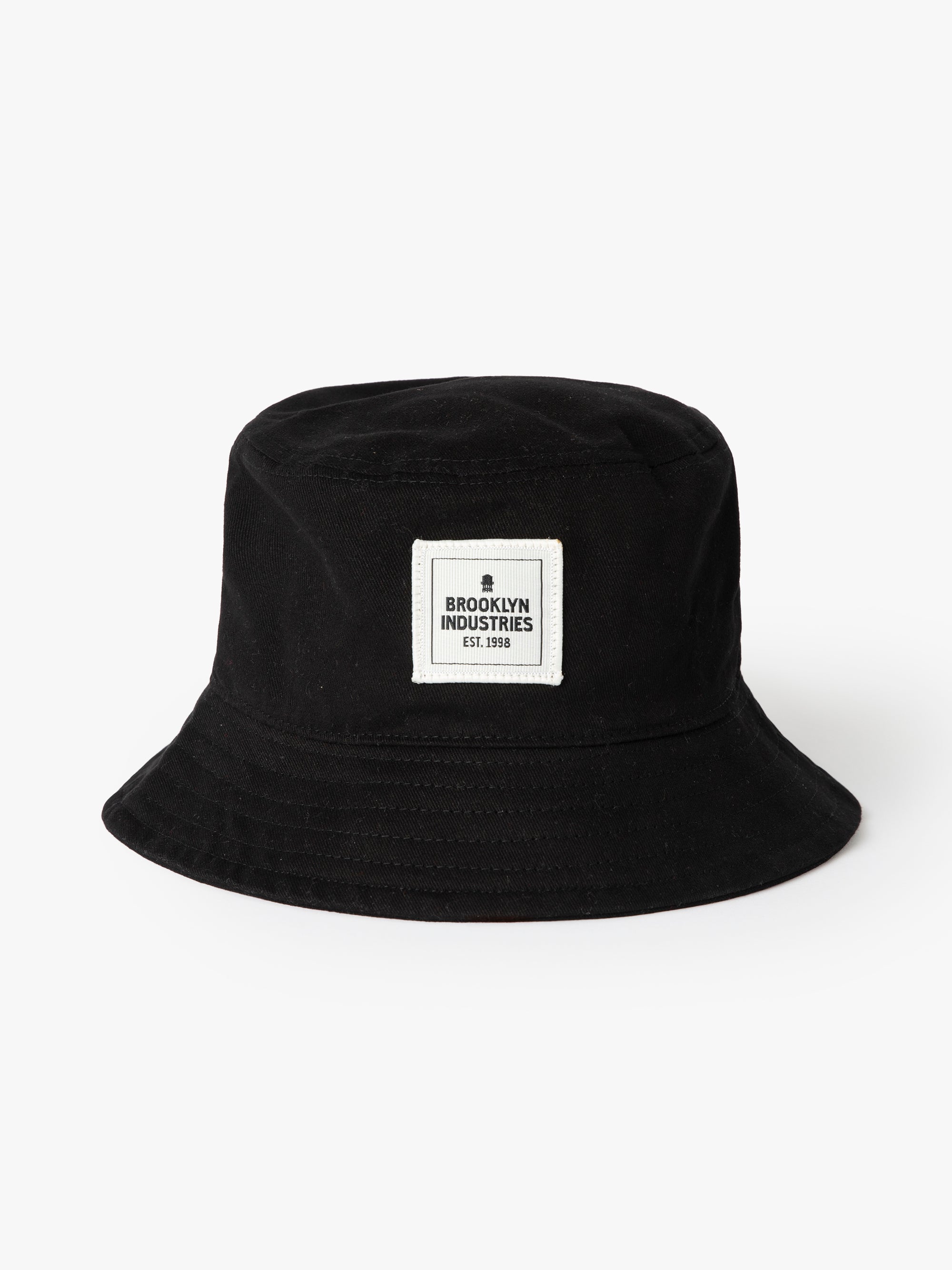 Logo Bucket Hat in Black - BROOKLYN INDUSTRIES
