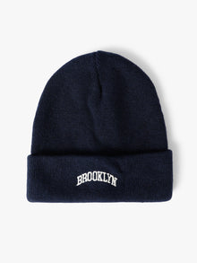 Ribbed Brooklyn Beanie in Navy - BROOKLYN INDUSTRIES