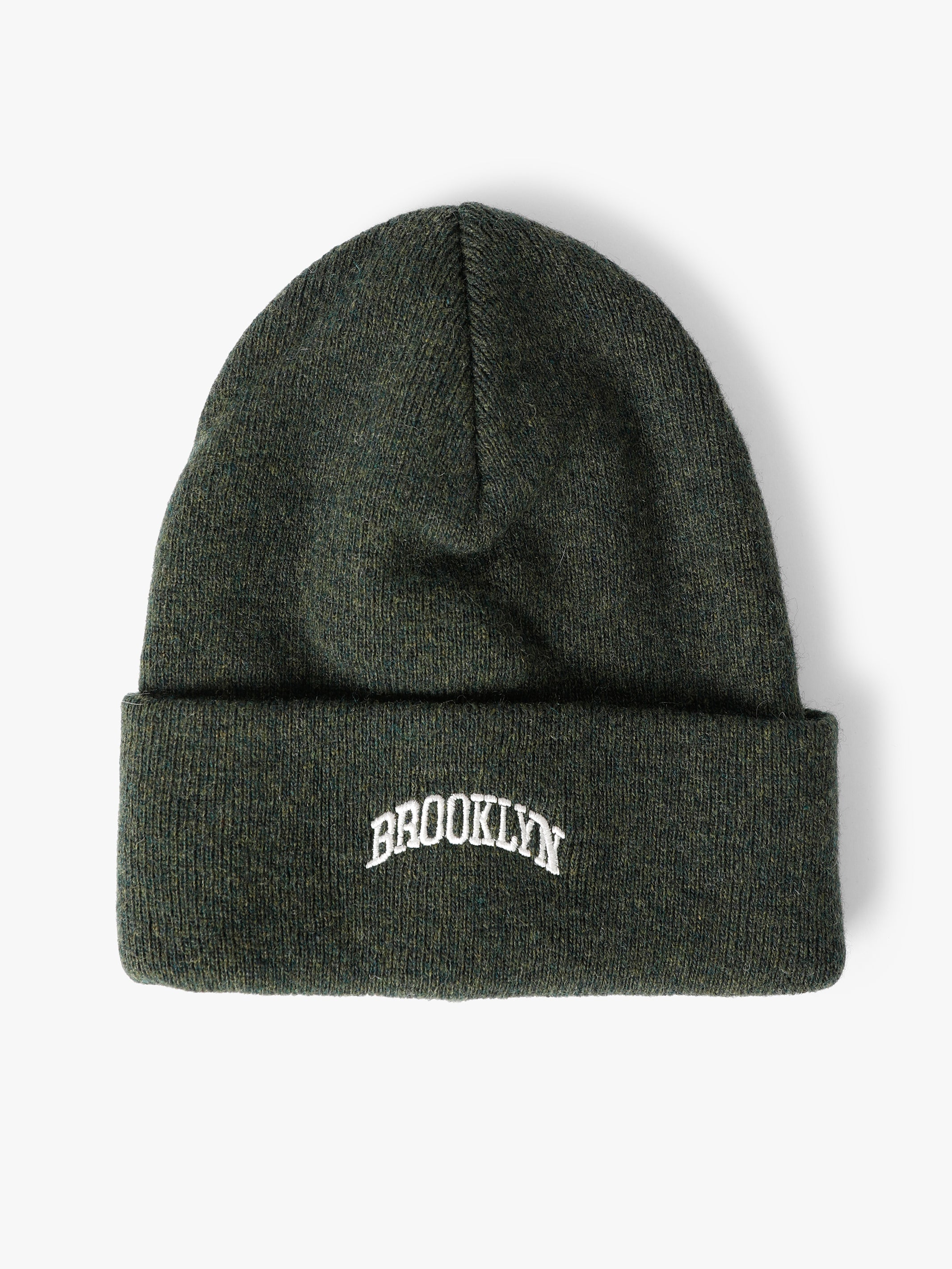 Ribbed Brooklyn Beanie in Pine Green - BROOKLYN INDUSTRIES