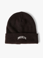 Ribbed Brooklyn Beanie in Dark Brown - BROOKLYN INDUSTRIES