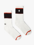 Men's Water Tower Boot Socks in Antique White and Red - BROOKLYN INDUSTRIES