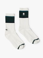 Men's Water Tower Boot Socks in Antique White and Green - BROOKLYN INDUSTRIES