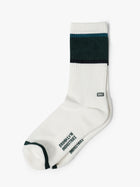 Men's Water Tower Boot Socks in Antique White and Green - BROOKLYN INDUSTRIES