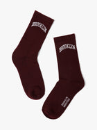Men's Brooklyn Boot Socks in Plum - BROOKLYN INDUSTRIES