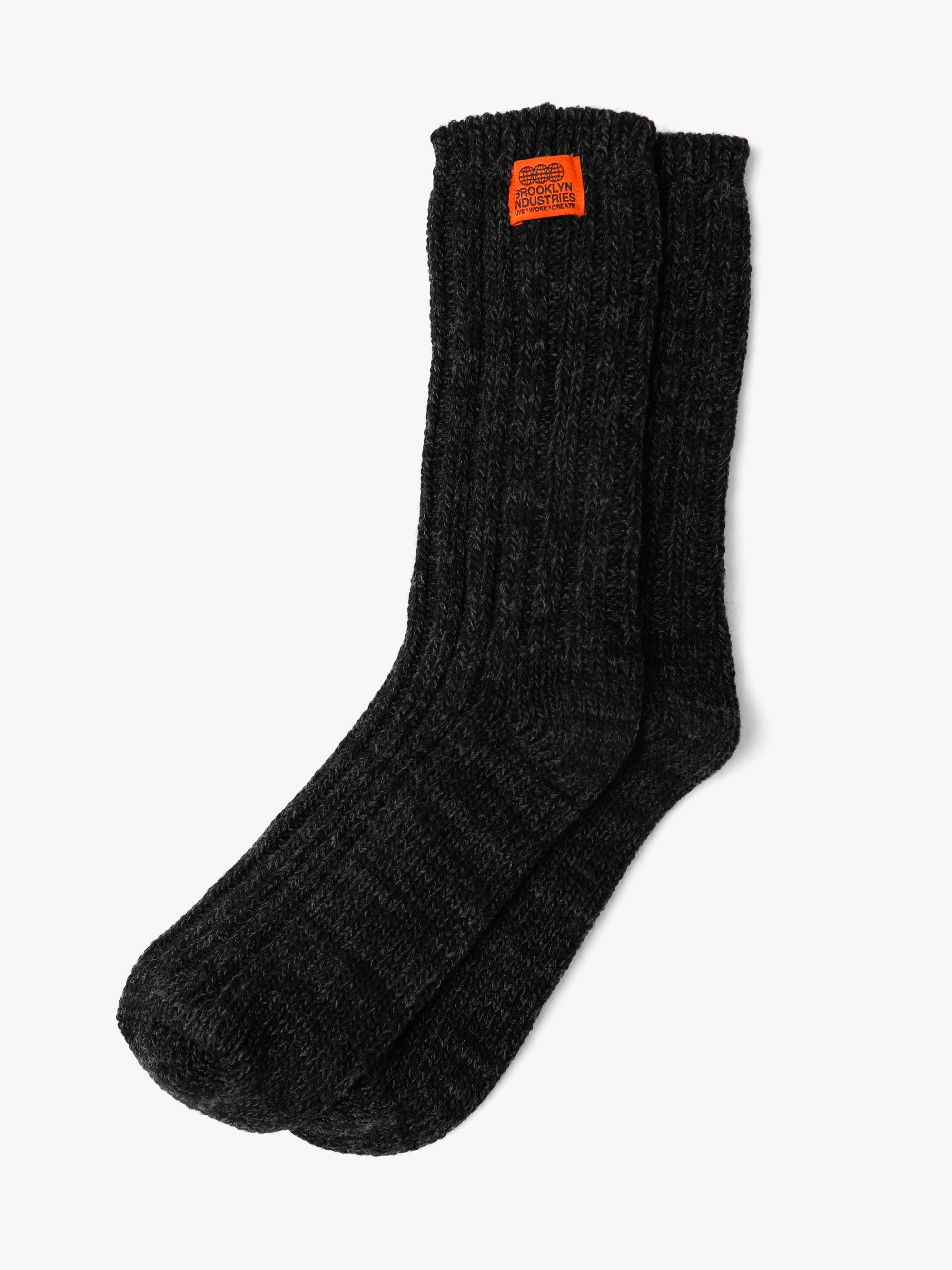 Men's Logo Tab Boot Socks in Black