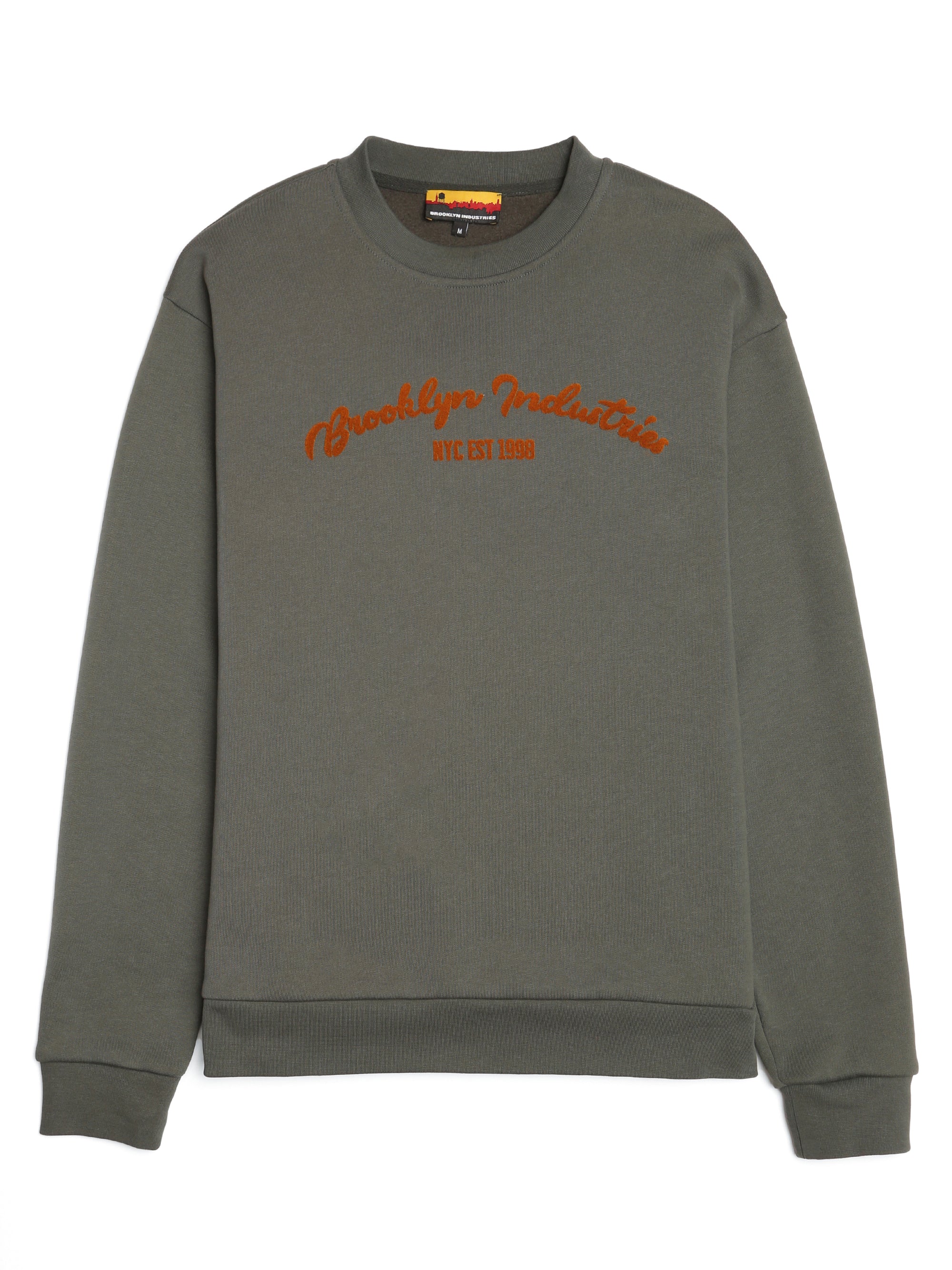 Men's BKI 1998 Crew Neck Sweatshirt in Climbing Ivy - BROOKLYN INDUSTRIES