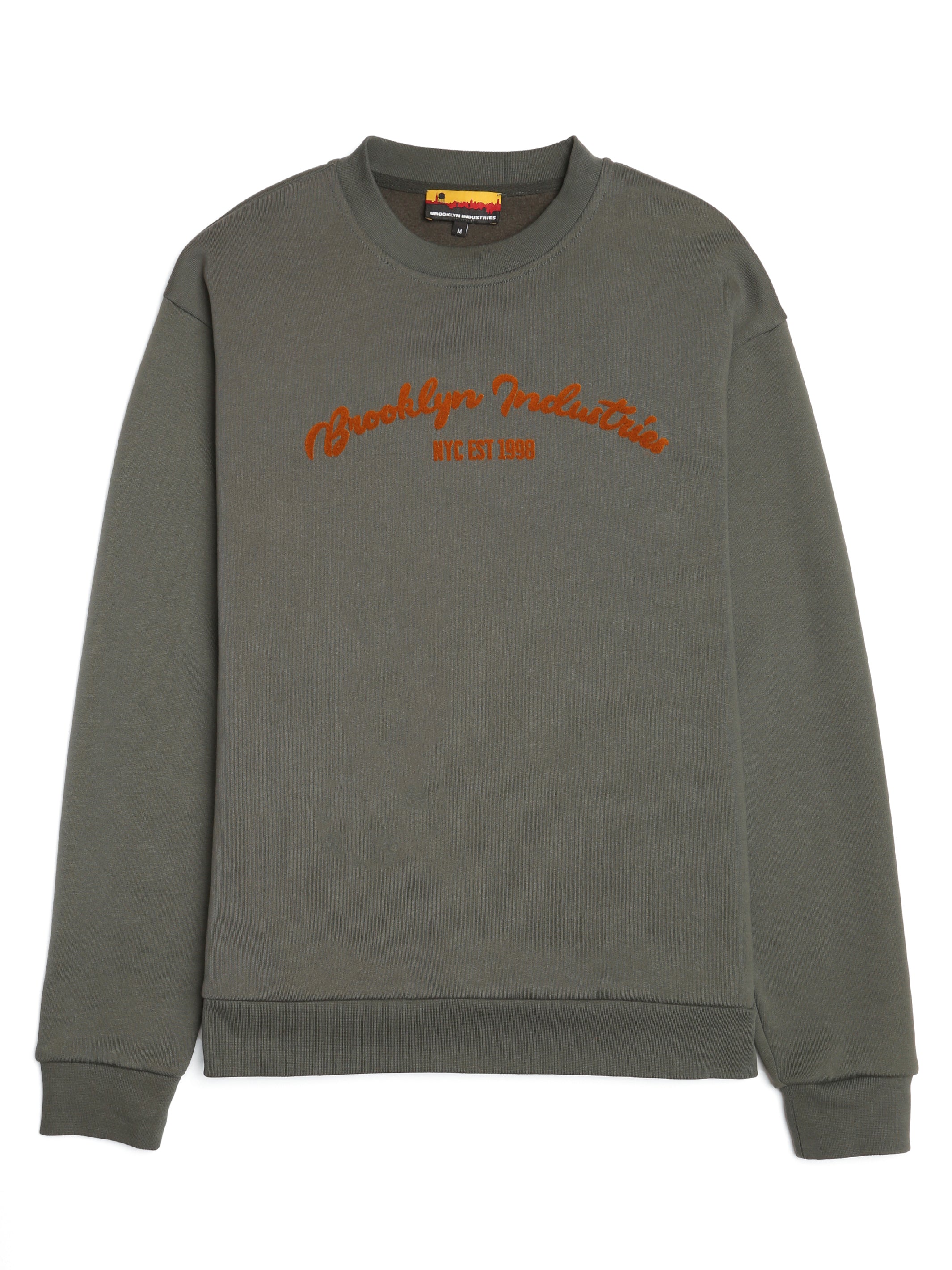 Men's BKI 1998 Crew Neck Sweatshirt in Climbing Ivy - BROOKLYN INDUSTRIES