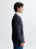 Men's Interlock Logo Polo Sweatshirt in Naval Academy - BROOKLYN INDUSTRIES