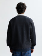Men's Interlock Logo Polo Sweatshirt in Naval Academy - BROOKLYN INDUSTRIES