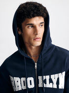 Men's Brooklyn Zip-Up Hoodie in Black Iris - BROOKLYN INDUSTRIES