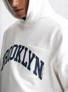 Men's Brooklyn Pocket Hoodie in Antique White - BROOKLYN INDUSTRIES
