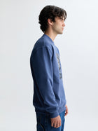 Men's Water Tower Crew Neck Sweatshirt in Vintage Indigo - BROOKLYN INDUSTRIES