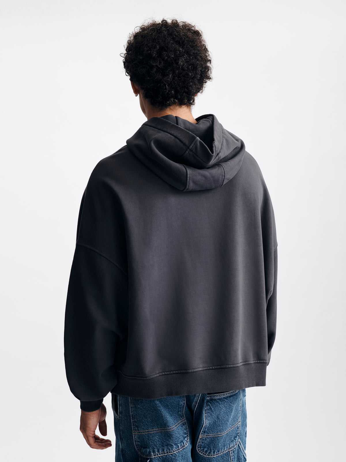 Men's Oversized Brooklyn Hoodie in Asphalt - BROOKLYN INDUSTRIES