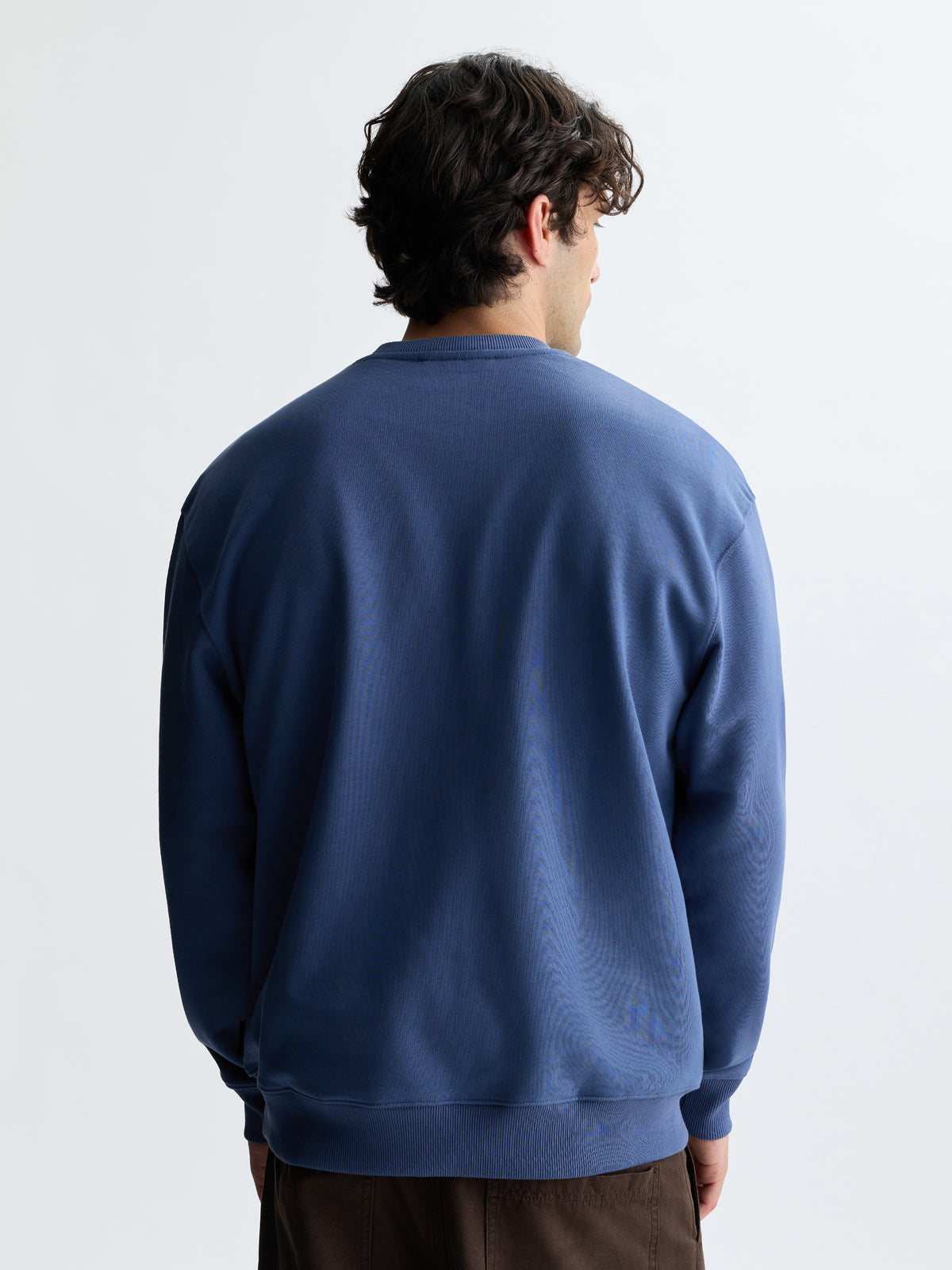Men's Logo Crew Neck Sweatshirt in Vintage Indigo - BROOKLYN INDUSTRIES