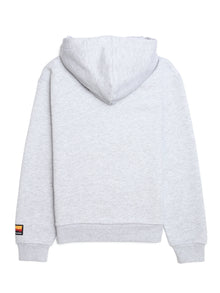 Women's BKLYN Printed Hoodie in Grey Melange - BROOKLYN INDUSTRIES