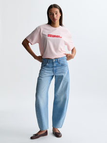 Women's Berry Barrel Twisted Jeans in Light Blue Denim - BROOKLYN INDUSTRIES