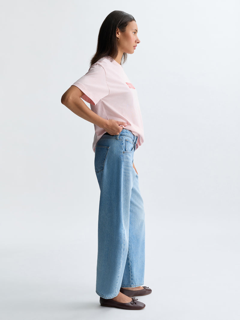Women's Berry Barrel Twisted Jeans in Light Blue Denim - BROOKLYN INDUSTRIES