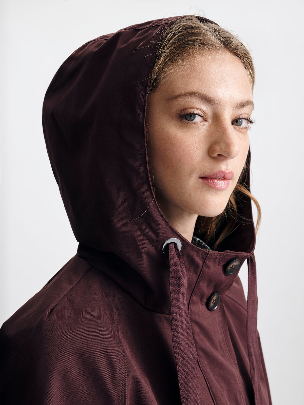 Women's Hooded Jacket in Bitter Chocolate - BROOKLYN INDUSTRIES