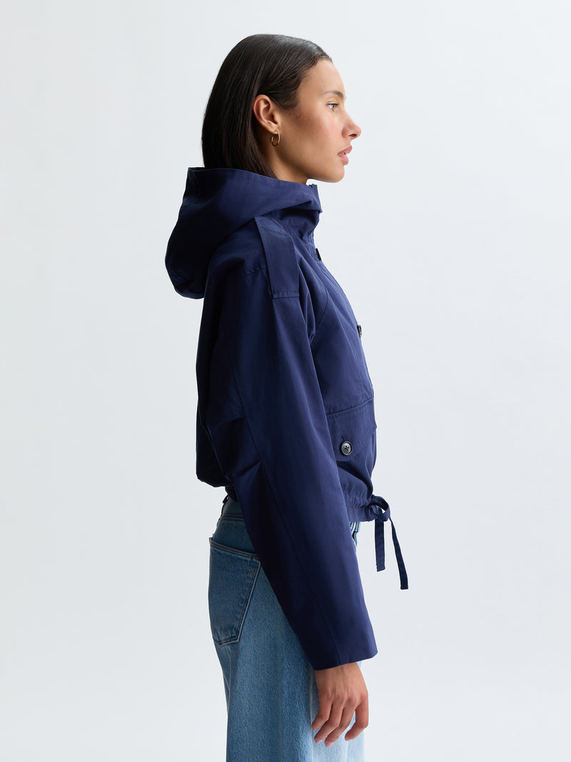 Women's Cropped Utility Jacket in Peacoat - BROOKLYN INDUSTRIES