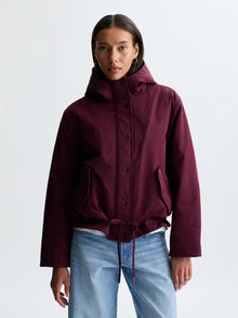 Women's Hooded Jacket in Winetasting - BROOKLYN INDUSTRIES