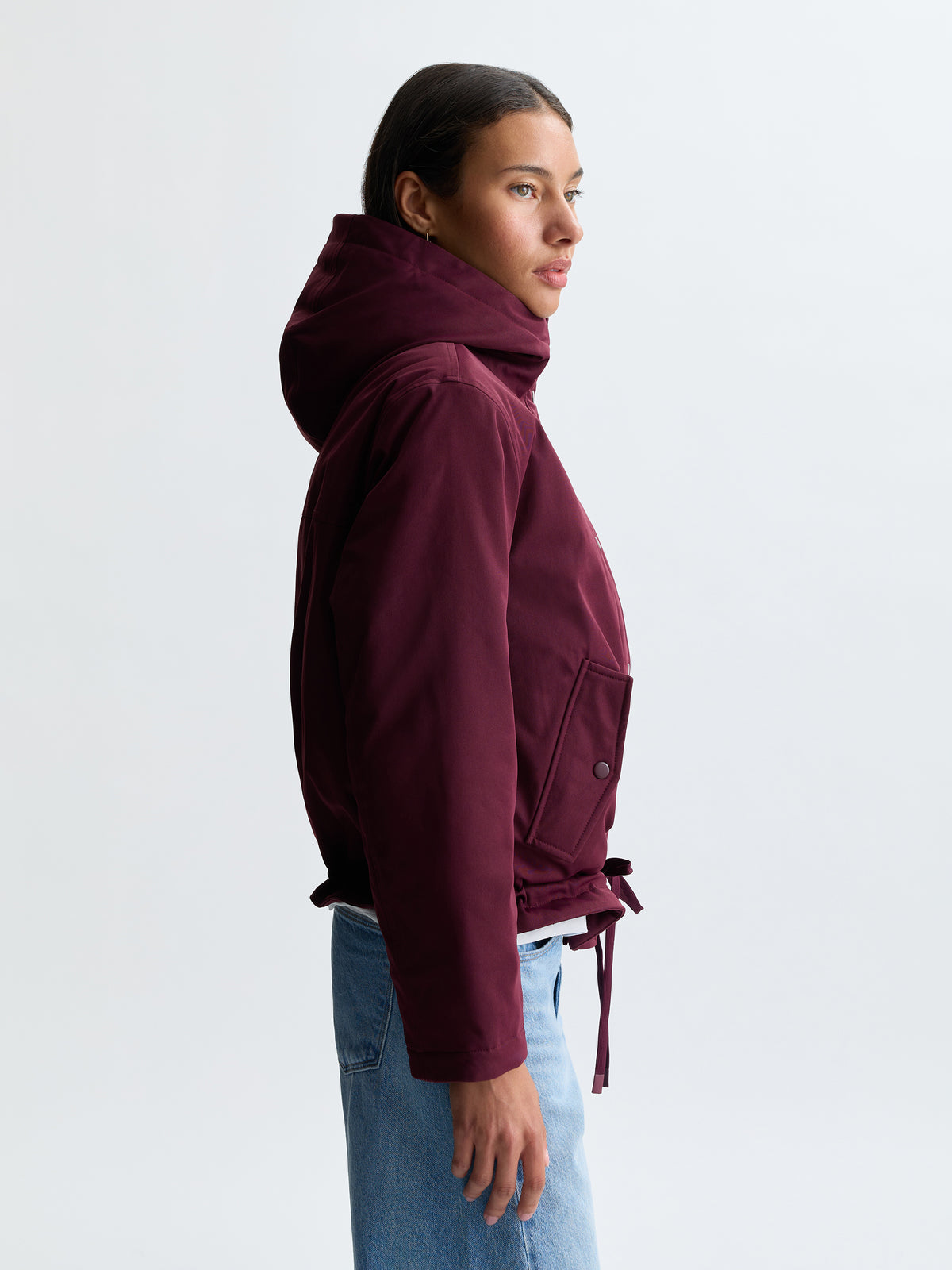 Women's Hooded Jacket in Winetasting - BROOKLYN INDUSTRIES