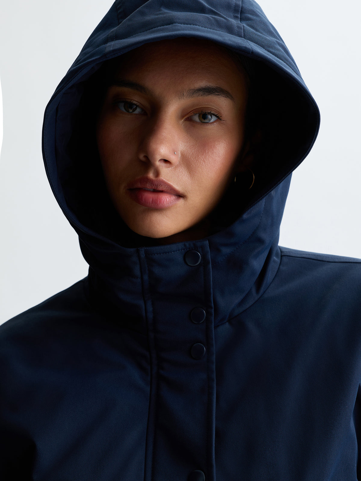 Women's Hooded Jacket in Sky Captain - BROOKLYN INDUSTRIES