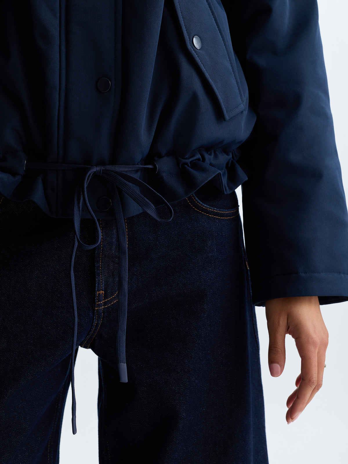 Women's Hooded Jacket in Sky Captain - BROOKLYN INDUSTRIES
