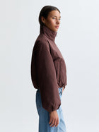 Women's Cropped Bomber Jacket in Puce - BROOKLYN INDUSTRIES