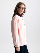 Women's Oversized Utility Overshirt in Pale Lilac - BROOKLYN INDUSTRIES