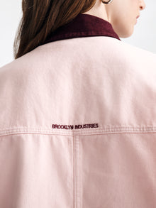Women's Oversized Utility Overshirt in Pale Lilac - BROOKLYN INDUSTRIES