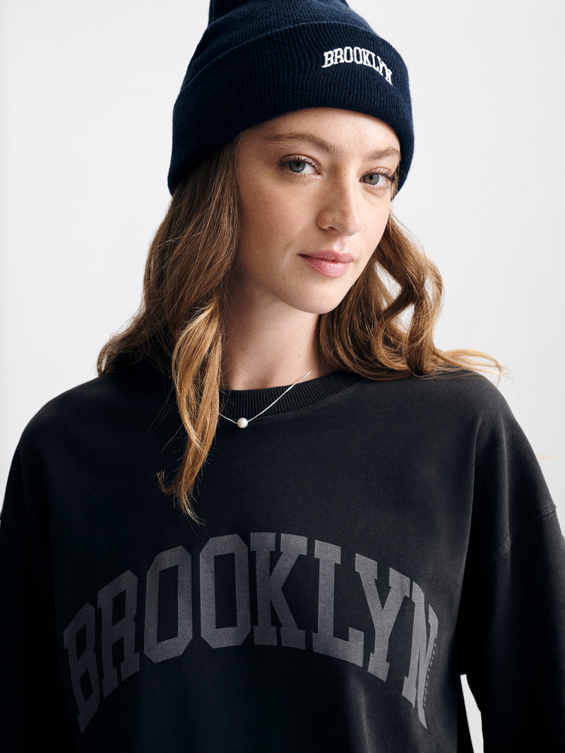 Women's Brooklyn Acid Washed Sweatshirt - BROOKLYN INDUSTRIES