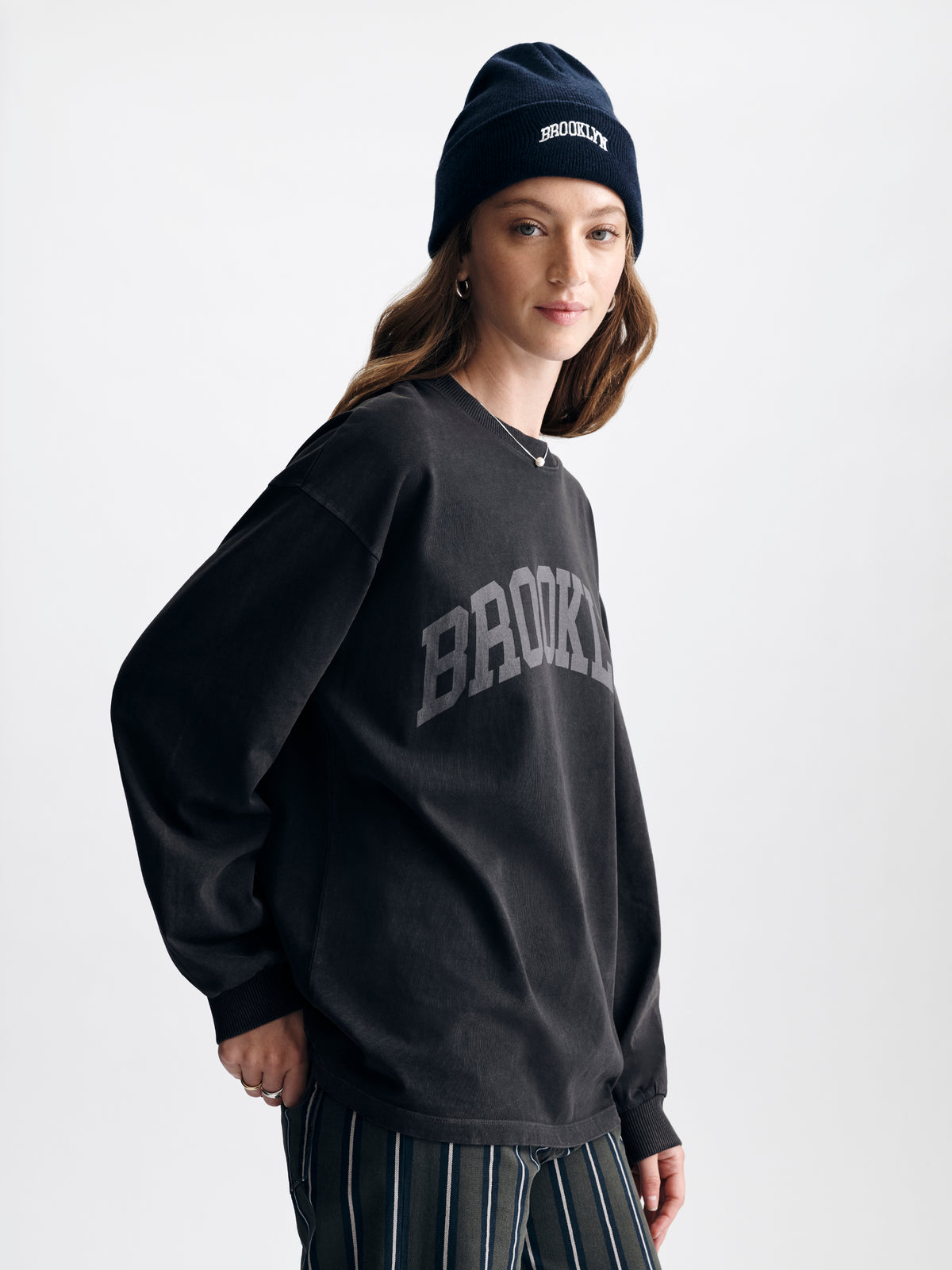 Women's Brooklyn Acid Washed Sweatshirt - BROOKLYN INDUSTRIES