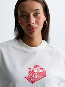 Women's BKLYN Records T-Shirt in White - BROOKLYN INDUSTRIES