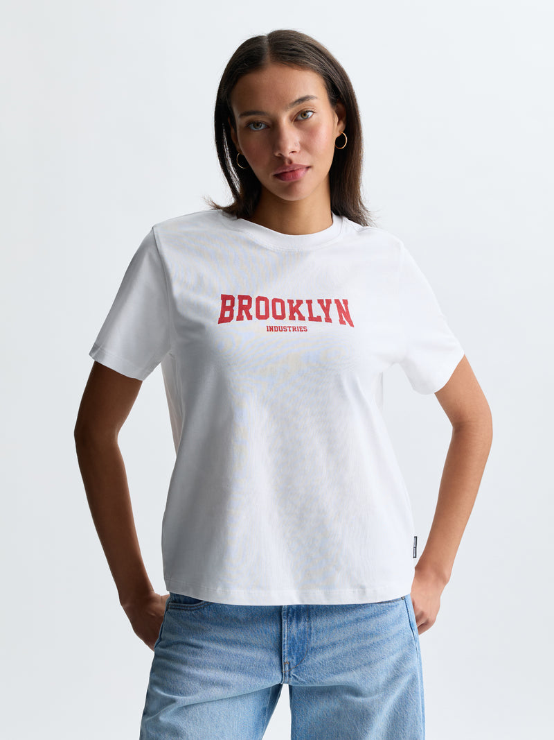 Women's Brooklyn T-Shirt in White - BROOKLYN INDUSTRIES
