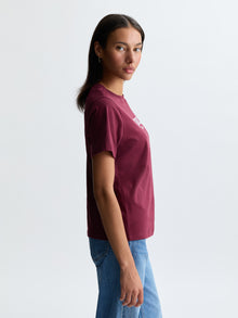 Women's Brooklyn T-Shirt in Maroon Banner - BROOKLYN INDUSTRIES