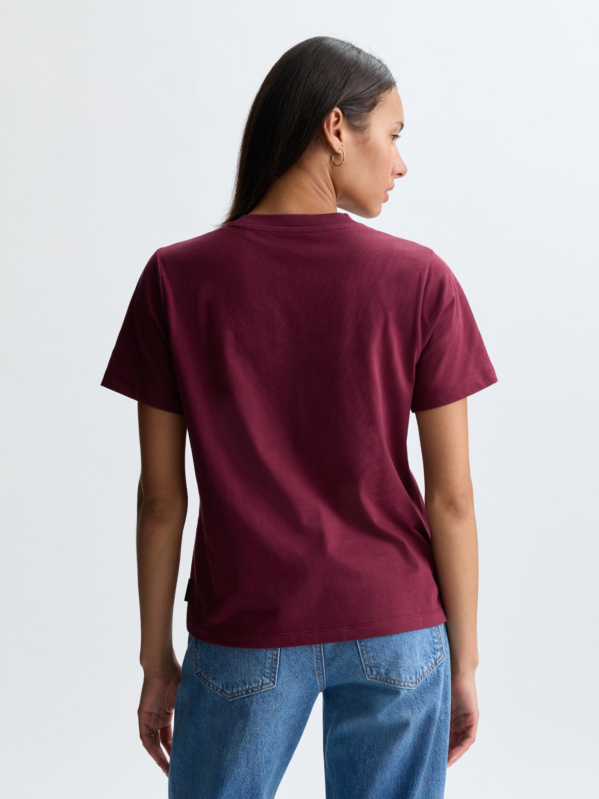 Women's Brooklyn T-Shirt in Maroon Banner - BROOKLYN INDUSTRIES