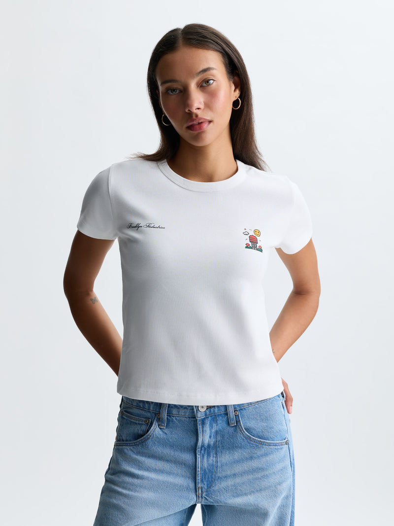 Women's Water Tower T-Shirt in White - BROOKLYN INDUSTRIES