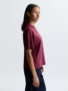 Women's Apple Tree T-Shirt in Maroon Banner - BROOKLYN INDUSTRIES
