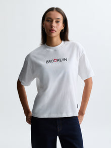 Women's Brooklyn Big Apple T-Shirt in White - BROOKLYN INDUSTRIES