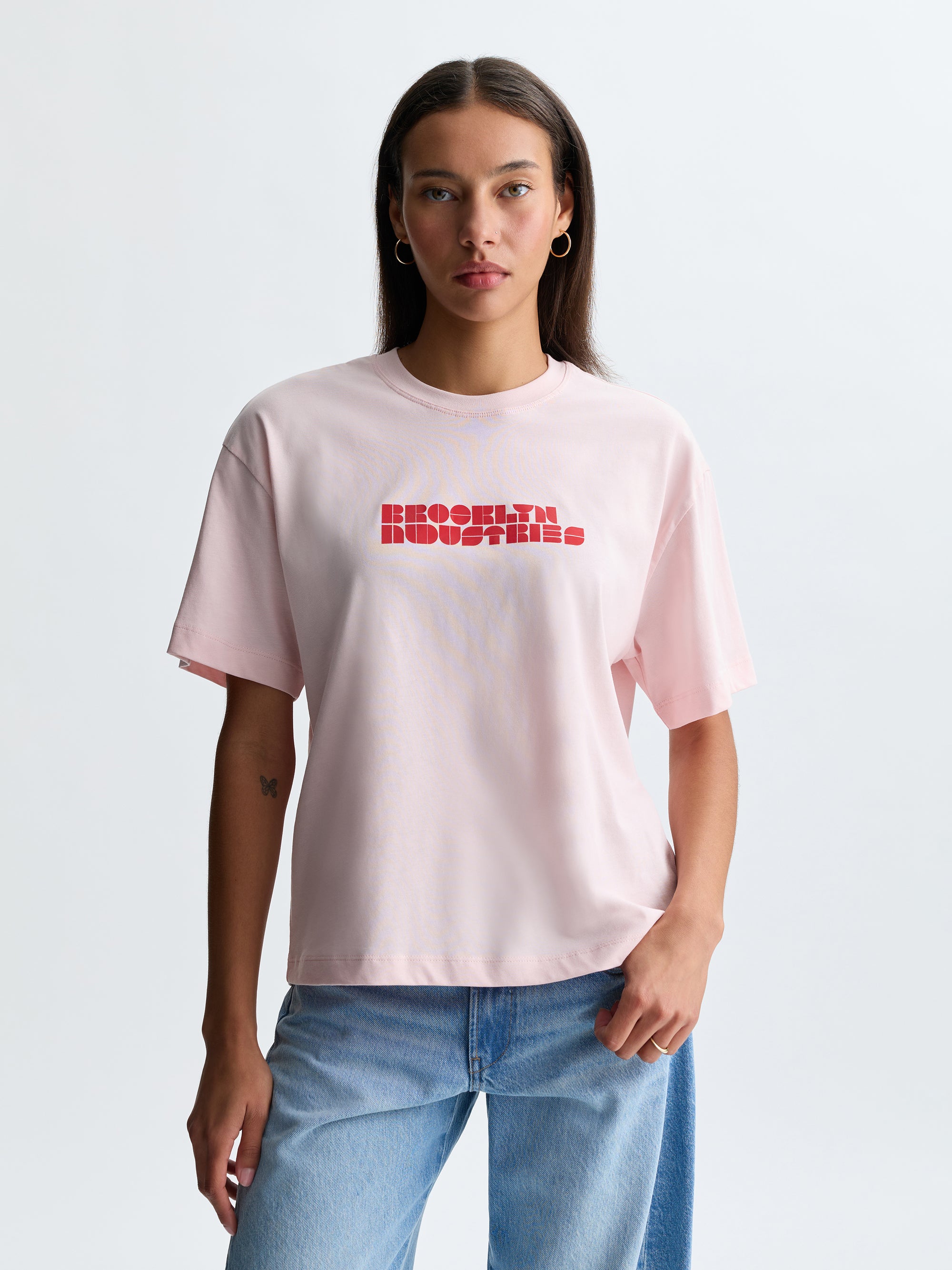 Women's Logo T-Shirt in Pale Lilac - BROOKLYN INDUSTRIES