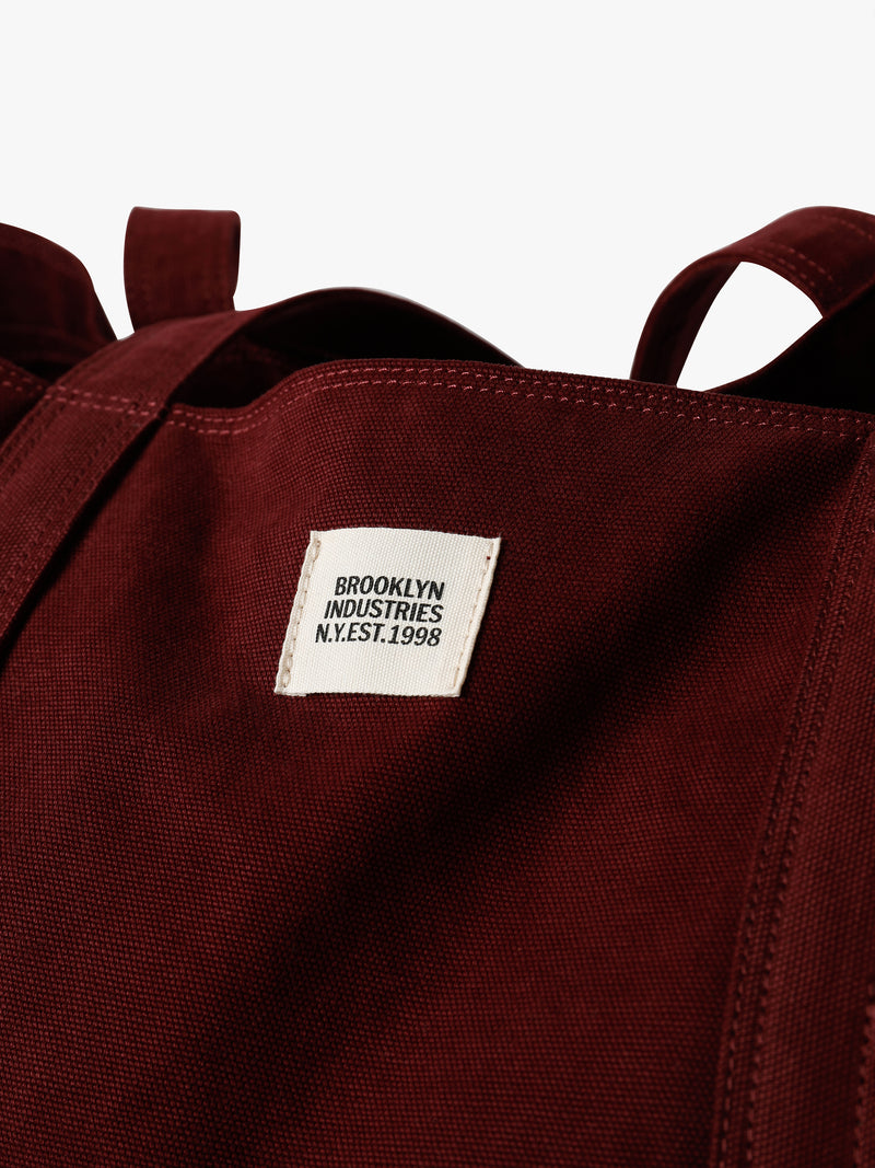 Brooklyn Shopper Tote Bag in Maroon Banner - BROOKLYN INDUSTRIES