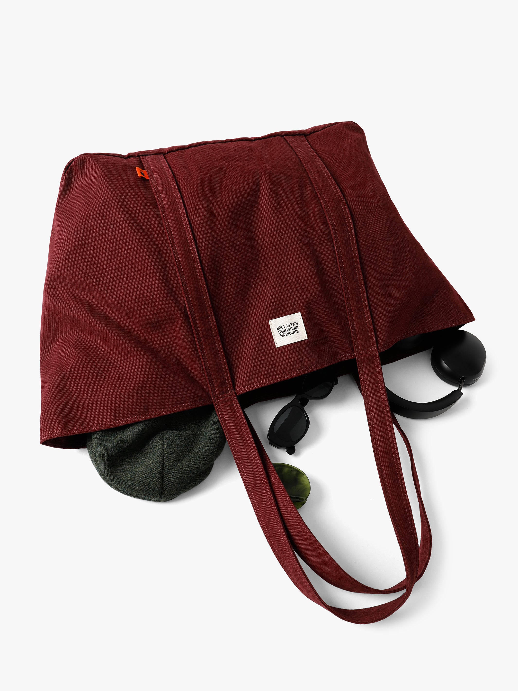 Brooklyn Shopper Tote Bag in Maroon Banner - BROOKLYN INDUSTRIES