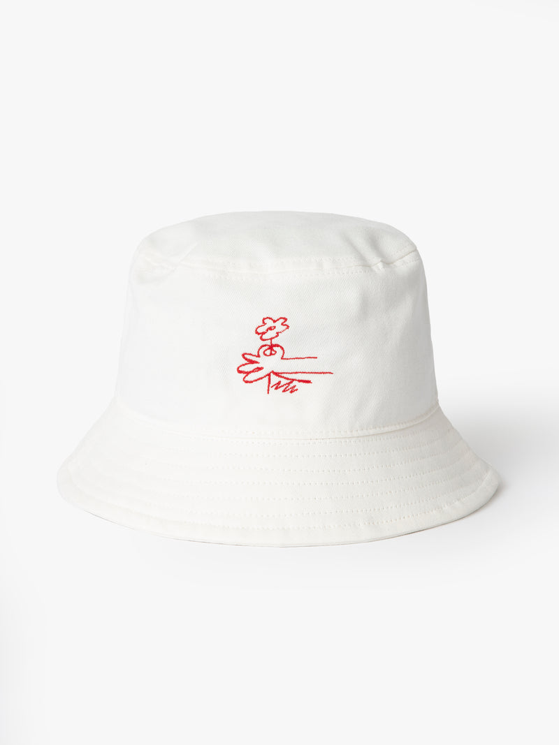 One Love One Brooklyn Bucket Hat in Antique White - BROOKLYN INDUSTRIES