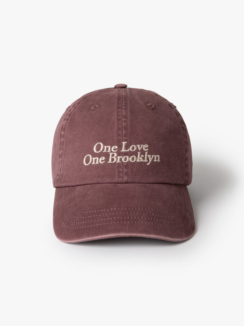 One Love One Brooklyn Cap in Bordeaux - BROOKLYN INDUSTRIES